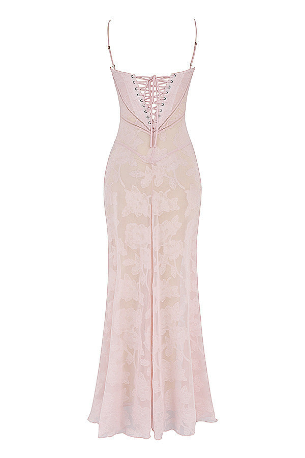 Chic Floral Lace Suspender Dress – Flattering Fit for Summer Events, Parties & Night Out Elegance