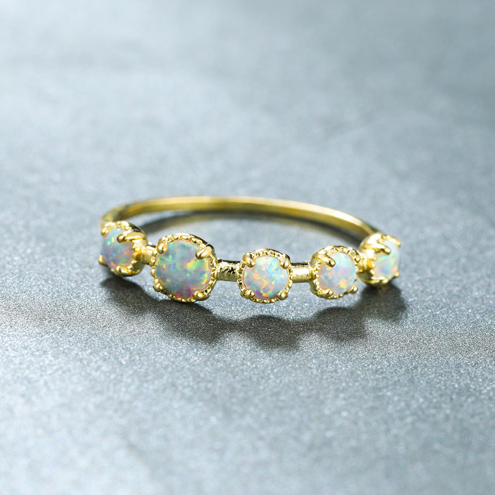 Cool Style Gold Five Rings Women's Simple Fashion