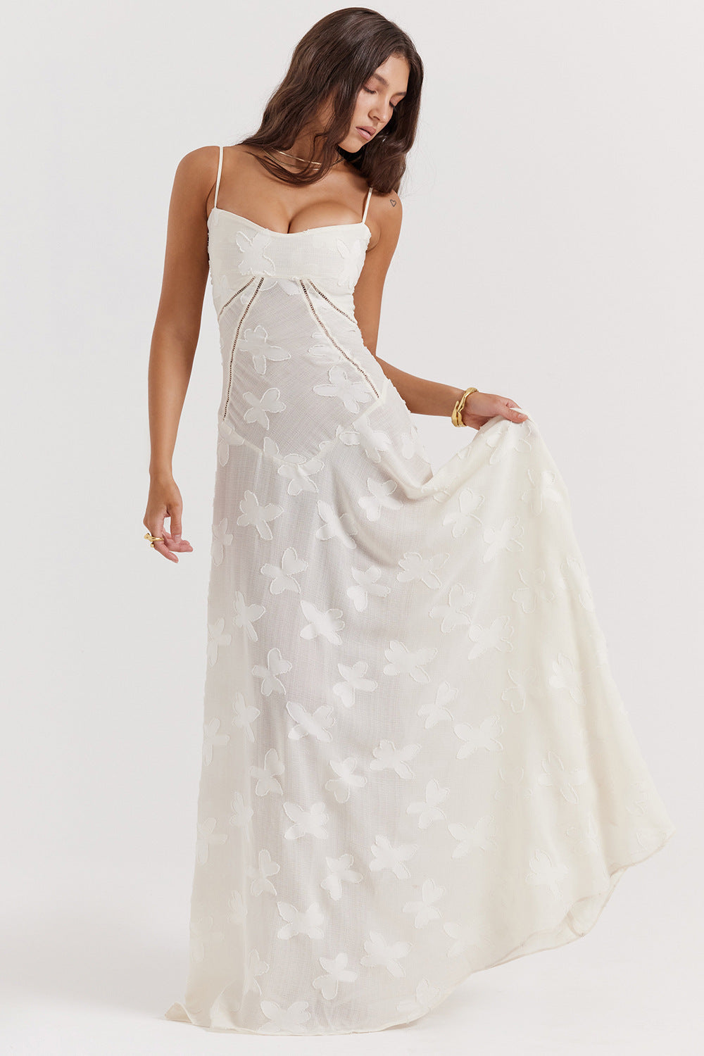 Chic Floral Lace Suspender Dress – Flattering Fit for Summer Events, Parties & Night Out Elegance