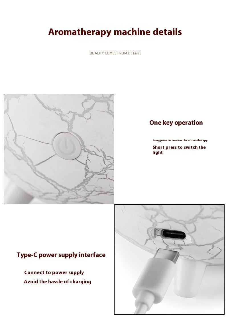 Creative Planet Colourful Atmosphere Lamp USB Humidifier 200ML Water Tank Can Add Essential Oil Household Mini Aroma Diffuser