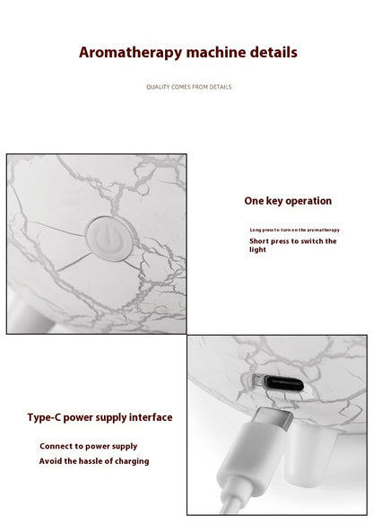 Creative Planet Colourful Atmosphere Lamp USB Humidifier 200ML Water Tank Can Add Essential Oil Household Mini Aroma Diffuser