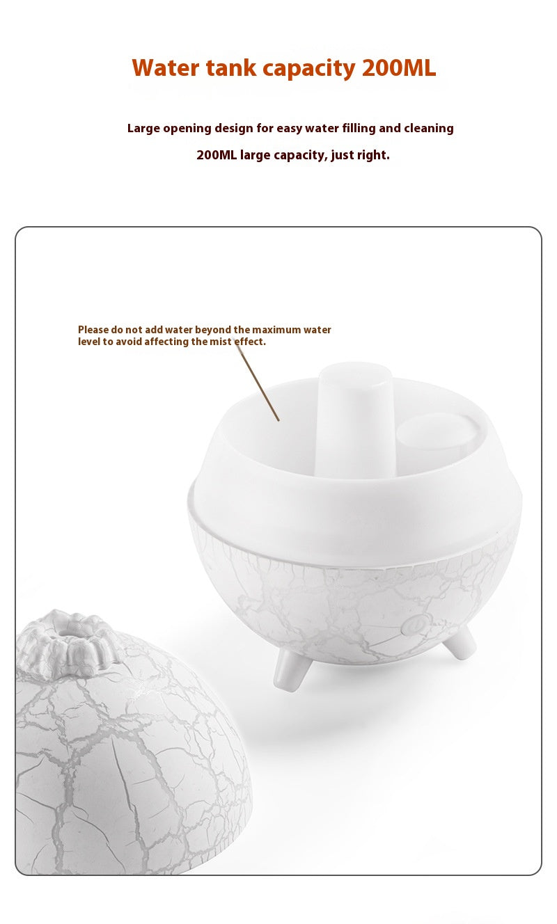 Creative Planet Colourful Atmosphere Lamp USB Humidifier 200ML Water Tank Can Add Essential Oil Household Mini Aroma Diffuser