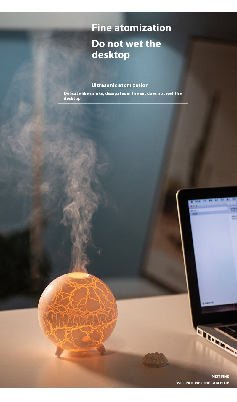 Creative Planet Colourful Atmosphere Lamp USB Humidifier 200ML Water Tank Can Add Essential Oil Household Mini Aroma Diffuser