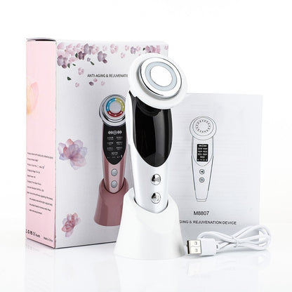 7 in 1 Face Lift Massager RF EMS Microcurrent Skin Rejuvenation Facial Light Mesotherapy Anti Aging Wrinkle Beauty Apparatus