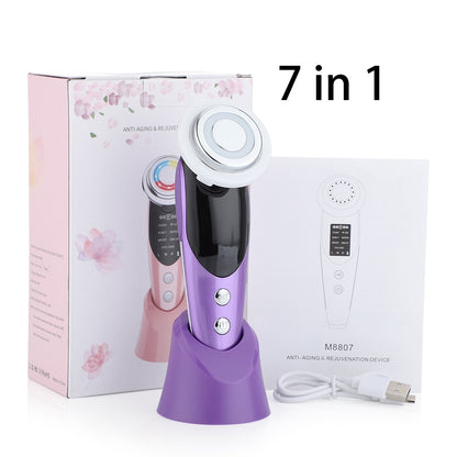 7 in 1 Face Lift Massager RF EMS Microcurrent Skin Rejuvenation Facial Light Mesotherapy Anti Aging Wrinkle Beauty Apparatus