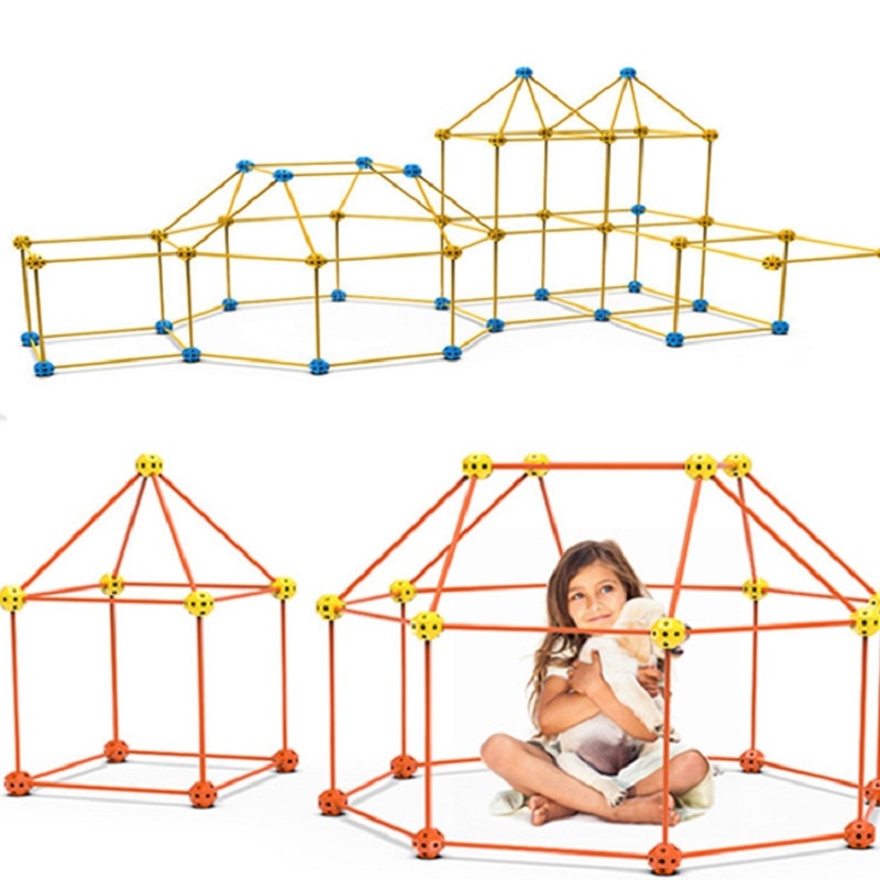 Kids' 3D Construction Forts Building Kit