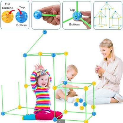 Kids' 3D Construction Forts Building Kit