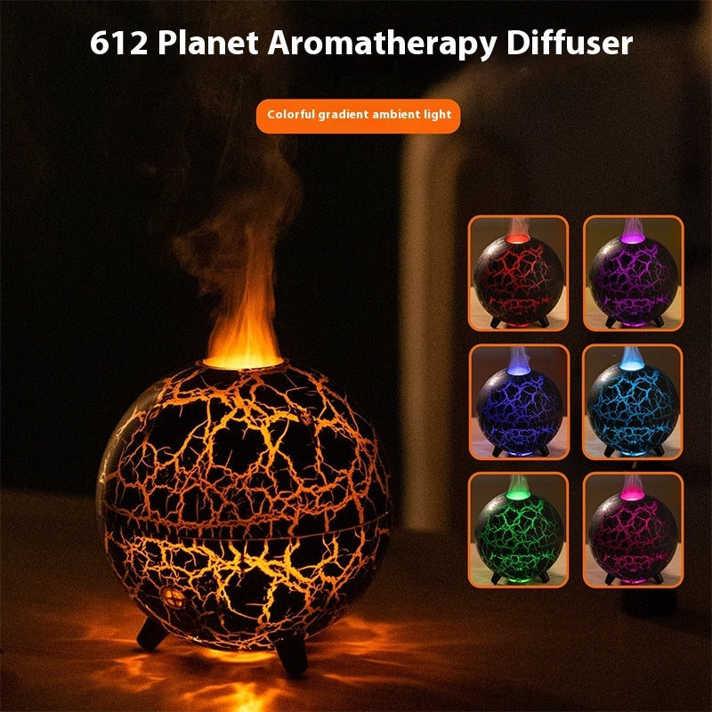 Creative Planet Colourful Atmosphere Lamp USB Humidifier 200ML Water Tank Can Add Essential Oil Household Mini Aroma Diffuser