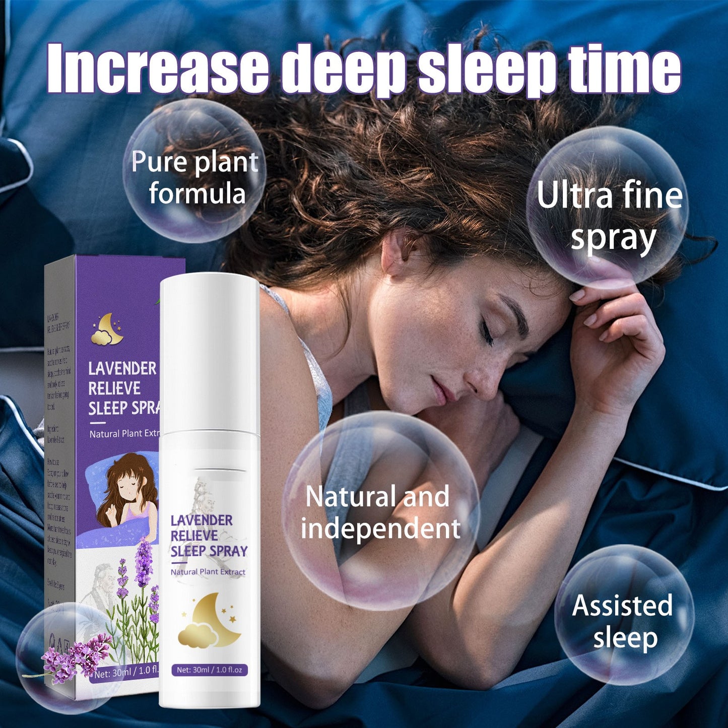 Relieves Exhaustion and Stay Up Late Anxiety Light Sleep - Peace Of Mind Sleep Spray